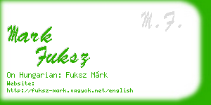 mark fuksz business card